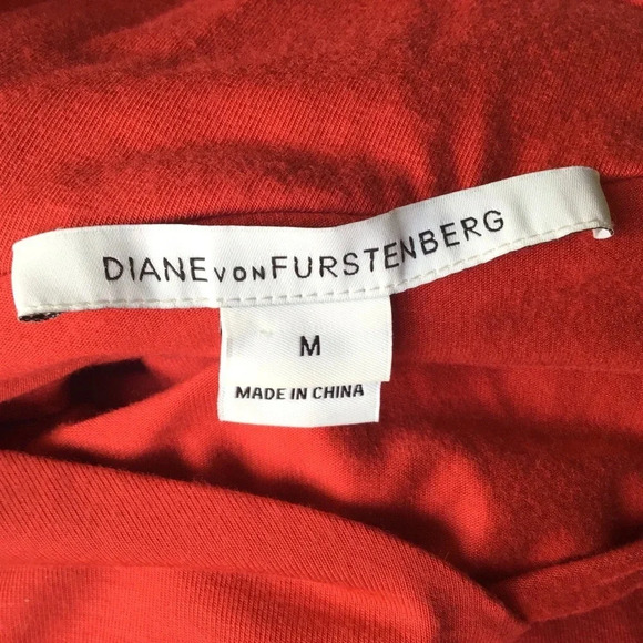 Diane Von Furstenberg Parker Dress Coral Sleeveless Size M - Picture 6 of 11